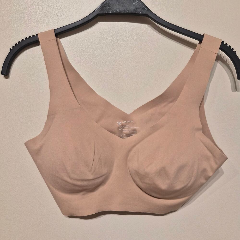 Honeylove Small Silhouette Bra Tan Nude Wireless Seamless Bralette LWBR0101